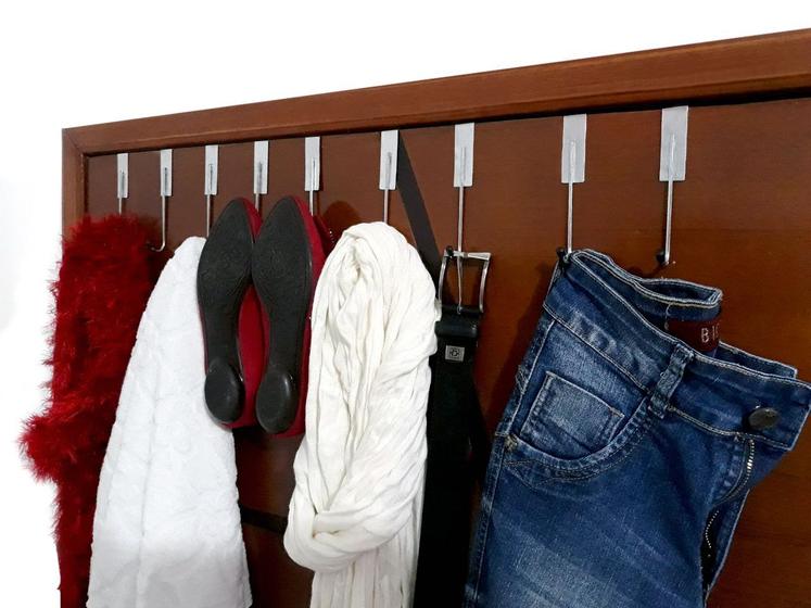 Kit 30 Ganchos De Porta Organizador De Roupas, Cinto e Sapato Menor preço em Kit 30 Ganchos De Porta Organizador De Roupas, Cinto e Sapato