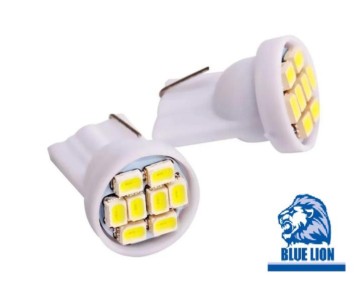 Imagem de Kit 30 Lampadas Pingo T10 8 Smd Xenon Super Branca Atacado