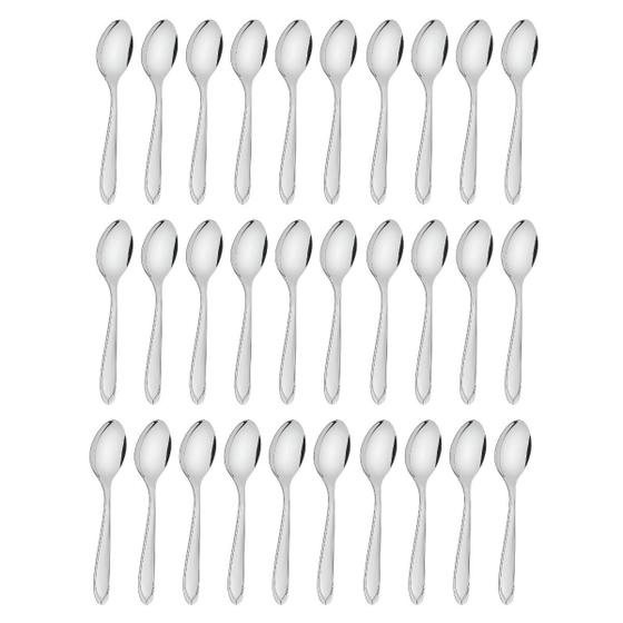 Imagem de Kit 30 pcs Colheres de Sopa Inox Restaurante Cozinha Casa Tramontina Utensilio Mesa Jantar Almoço