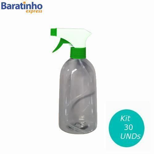 Imagem de Kit 30 Pulverizador Frasco 500 Ml Borrifador Spray Verde