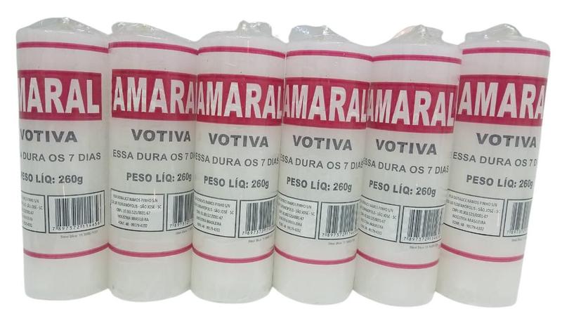 Imagem de Kit 30 Vela Votiva 7 Dias Branca (260G) Velas Amaral