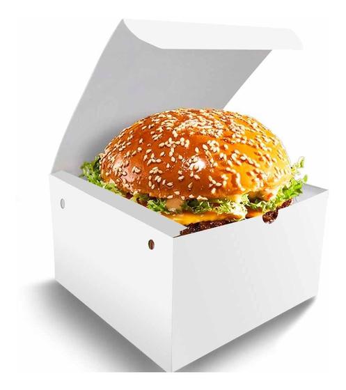 Imagem de Kit 300 Embalagem Box Burger G + 300 Caixinhas Fritas Branco