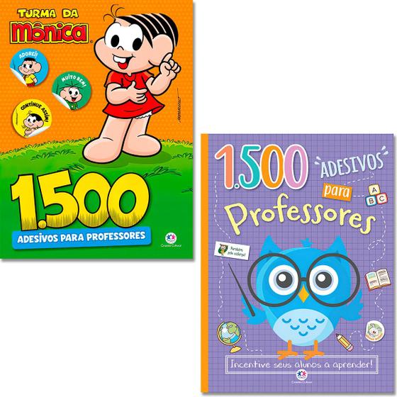 Imagem de Kit 3000 Adesivos para Professores - Turma da Mônica + Incentive Seus Alunos a Aprender!