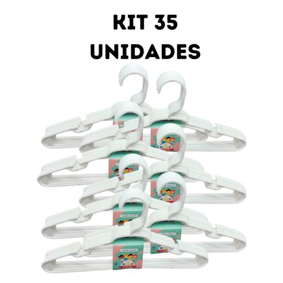 Imagem de kit 35 Cabide Infantil Reforçado para Roupas