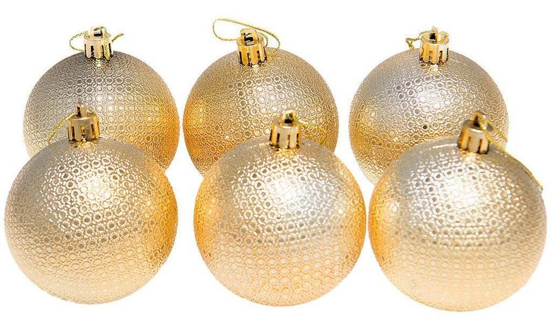 Imagem de Kit 36 Bolas Natalinas Enfeite Árvore de Natal 7cm Dourado