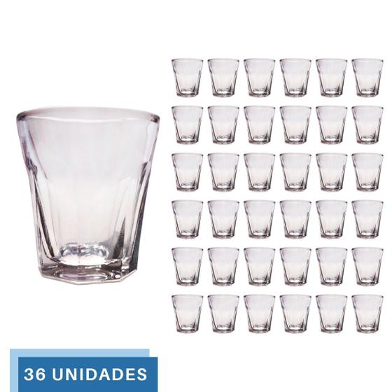 Imagem de Kit 36 Copos Shot Dose Vidro Tequila Vodka Cachaça 45mL Bar