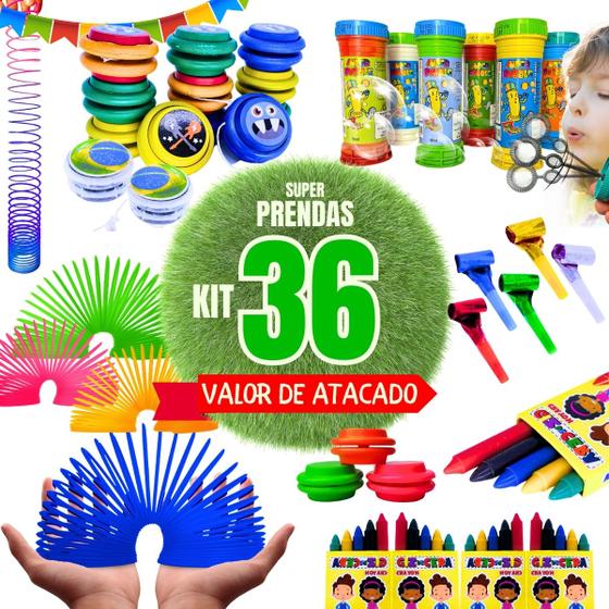 Imagem de Kit 36 Prenda Lembrancinha Festa Infantil Prenda Aniversário Personalizado