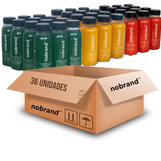 Imagem de Kit 36 Suco NOBRAND Frutas Amarelas, Vermelhas e Verde 230ml
