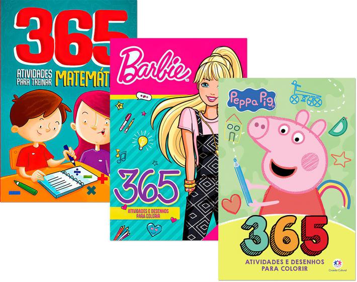 Imagem de Kit 365 Atividades - Matemática + Barbie + Peppa Pig - Ciranda Cultural