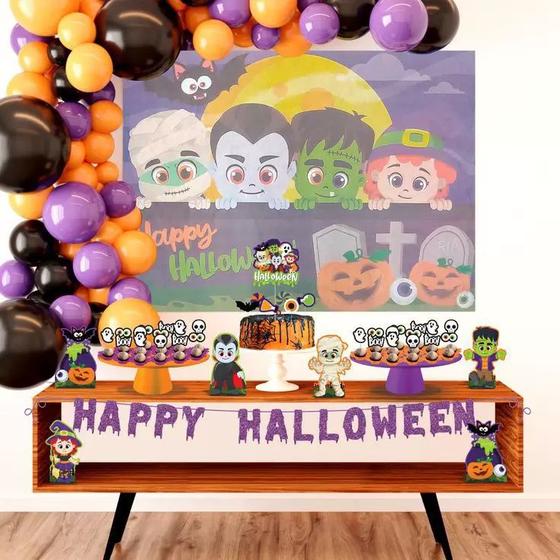 Imagem de Kit 39 Itens para Decoração de Festa Halloween Dia das Bruxas