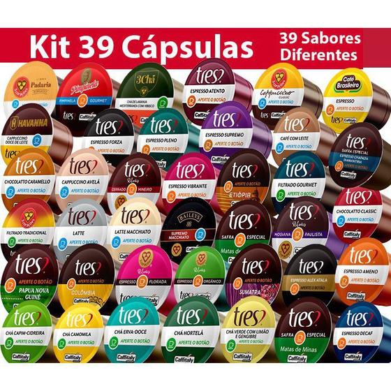 Kit 39 Sabores - Cápsulas Três Corações - 1 Cápsula de Cada Sabor ...