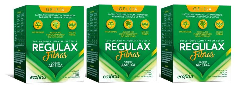 Imagem de Kit 3cx Regulax Fibras Geleia 150g - Ecofitus