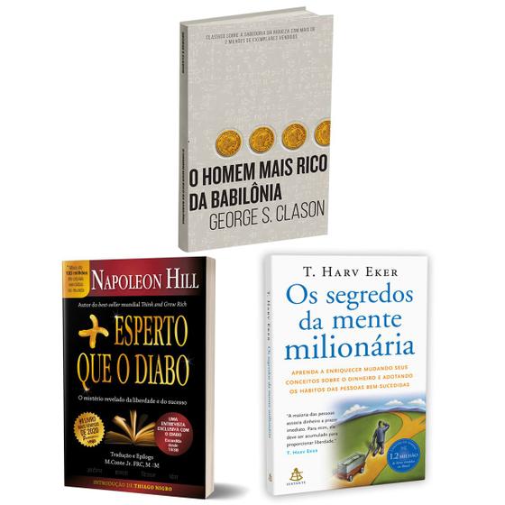 Imagem de Kit 3livros, Mais Esperto Que o Diabo + O Homem Mais Rico da Babilônia + Os Segredos Da Mente Milionária, Os Segredos Para Enriquecer