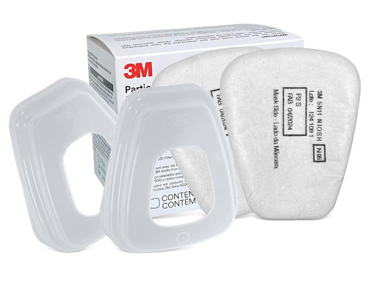 Imagem de Kit 3M para Proteção Respiratória 2 Filtros + 2 Retentores