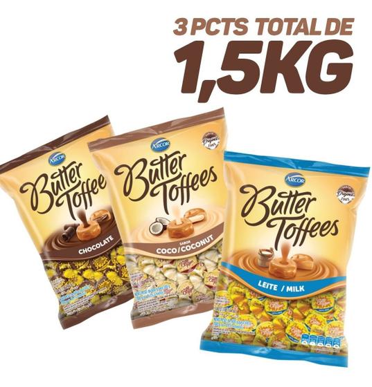 Imagem de Kit 3pct De 500g Da Balas Butter Toffees - Vários Sabores