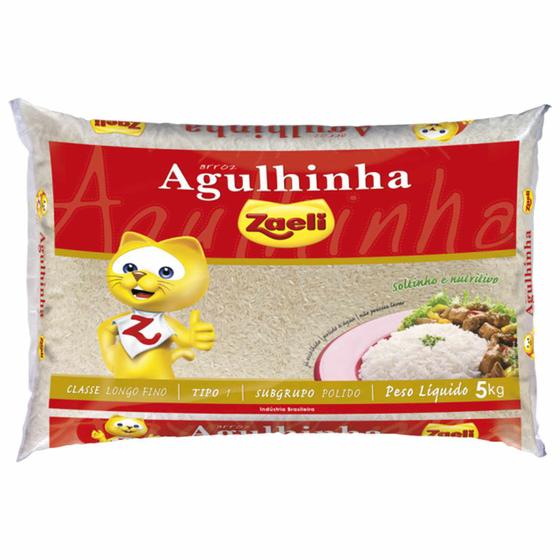 Imagem de Kit 3un Arroz Branco Agulhinha Zaeli Tipo 1 Longo Fino 5kg