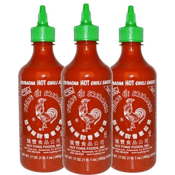 Imagem de Kit 3und Molho de Pimenta Sriracha HUY FONG 482ml (U.S.A)
