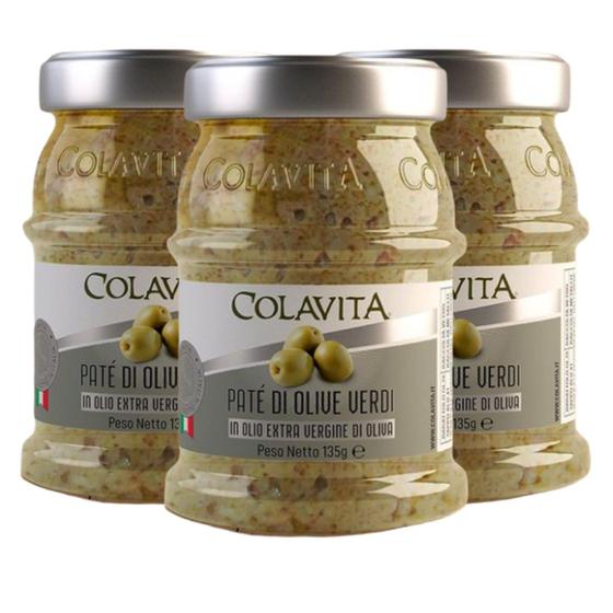 Imagem de Kit 3und Patê de Azeitona Verde (Olive Verdi) COLAVITA 135g