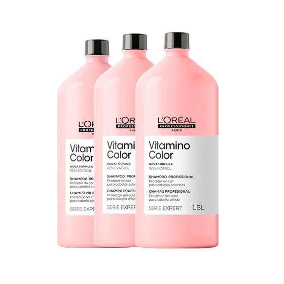 Imagem de Kit (3und) Shampoo Vitamino Color 1,5L - L'oreal