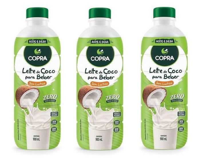 Imagem de Kit 3uni Leite de Coco pronto para beber 900ml - Copra