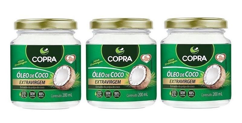 Imagem de Kit 3uni Óleo de Coco Extravirgem 200ml - Copra