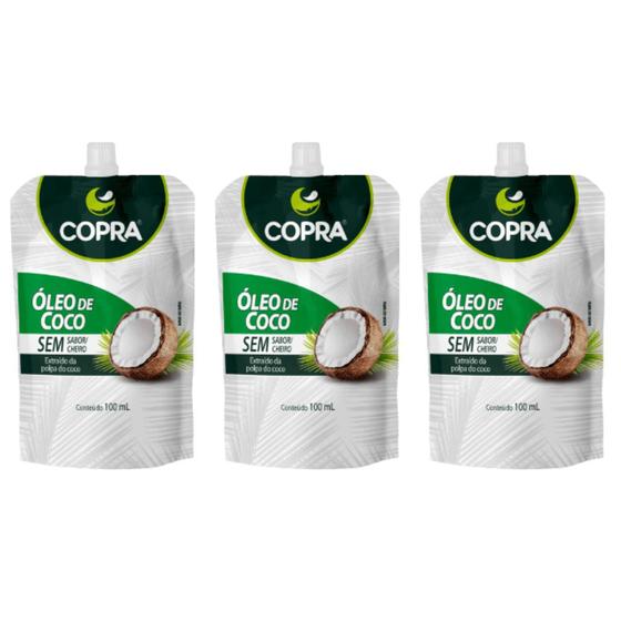 Imagem de Kit 3uni Óleo de Coco (sem sabor) 100ml Pouch - Copra