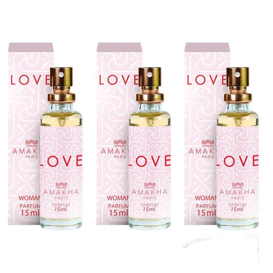 Imagem de Kit 3vPerfumes Love Amakha Paris 15ml