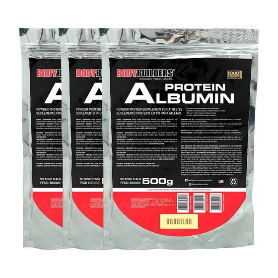 Imagem de Kit 3X Albumin Protein 500G ( Refil)