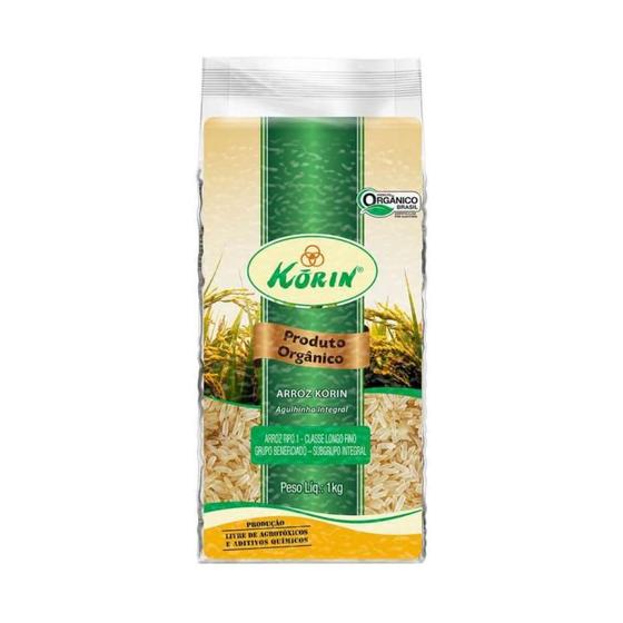 Imagem de Kit 3X: Arroz Agulhinha Integral Orgânico Korin 1Kg