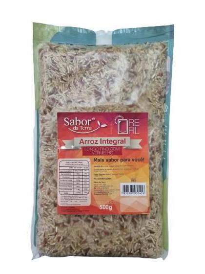 Imagem de Kit 3X: Arroz Agulhinha Longo Integral com Vermelho Sabor da Terra 500g