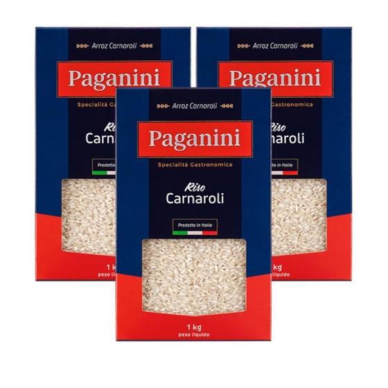 Imagem de Kit 3X: Arroz Italiano Carnaroli Paganini 1Kg