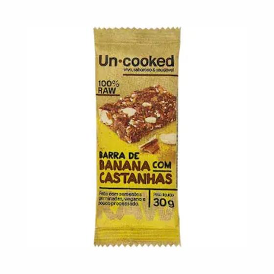 Imagem de Kit 3X: Barra Banana E Castanha S/Glúten Vegano Uncooked 30g