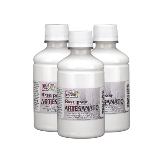 Imagem de Kit 3x Base para Artesanato 250ml True Colors