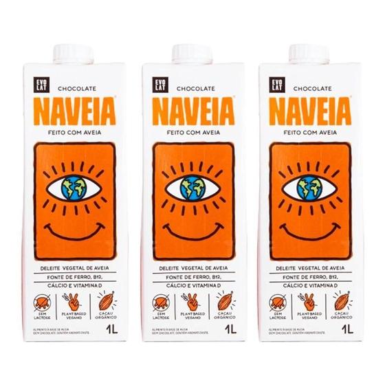 Imagem de Kit 3X: Bebida Vegetal De Aveia Chocolate Naveia 1L