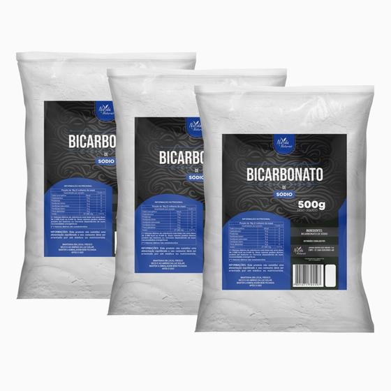 Imagem de Kit 3x Bicarbonato de Sódio 500g