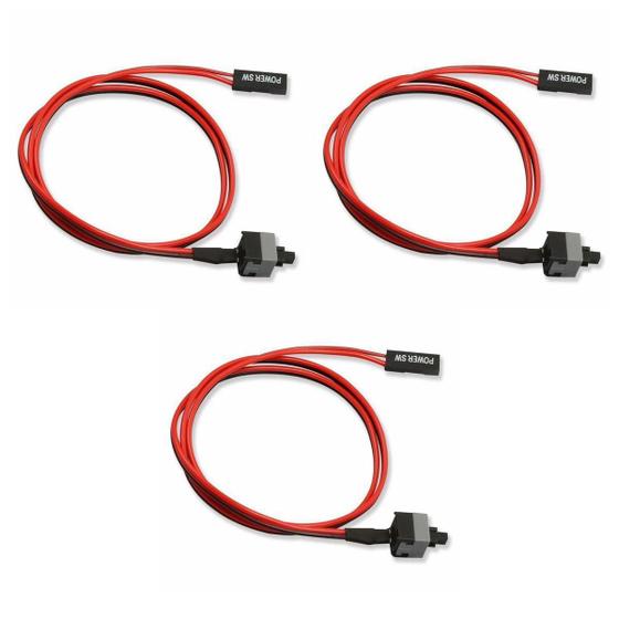 Imagem de Kit 3X Botão Power Sw Reset On Off Interruptor Mineração Rig