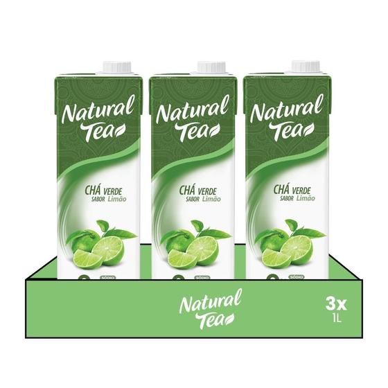 Imagem de Kit 3x Chá Verde com Limão Natural Tea 1L