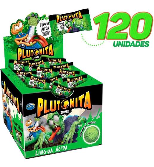 Imagem de Kit 3x Chiclete Plutonita Língua Ácida Arcor Display C/40 Un Doce Refrescante