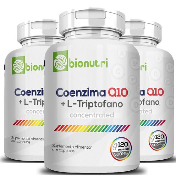 Imagem de Kit 3x Coenzima Q10 120 Cápsulas 500Mg Bionutri