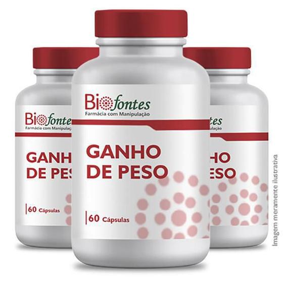 Imagem de Kit 3X Composto Ganho De Peso 60 Cápsulas