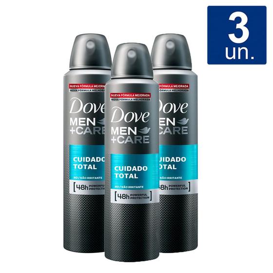 Imagem de Kit 3X Desodorante Dove Men + Care Cuidado Total Aerosol Antitranspirante