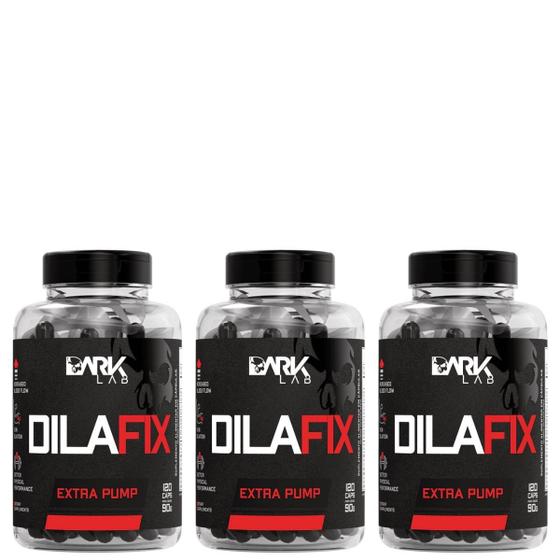 Imagem de Kit 3x Dilafix Extra Pump Vasodilatador 120 Capsulas Dark Lab