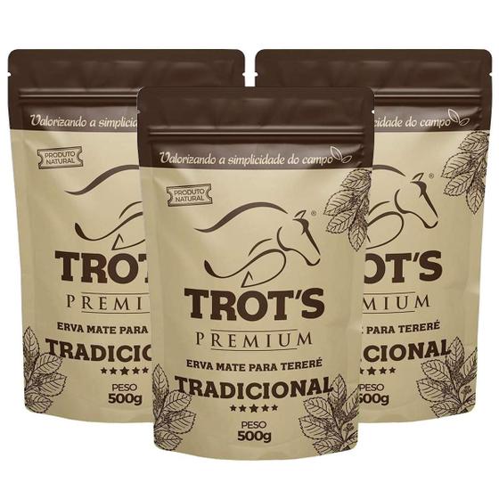 Imagem de Kit 3X Erva Mate Tereré Trot'S Premium 500G Tradicional