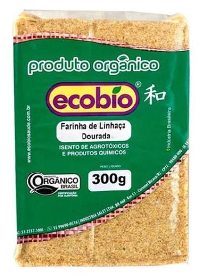 Imagem de Kit 3X: Farinha De Linhaça Dourada Orgânica Ecobio 300G