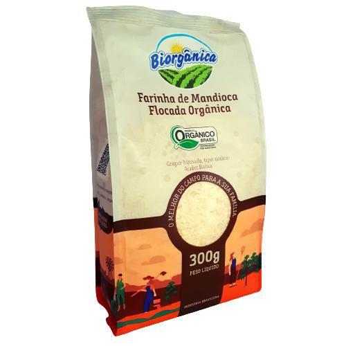 Imagem de Kit 3X: Farinha de Mandioca Flocada Orgânica Biorgânica 500g