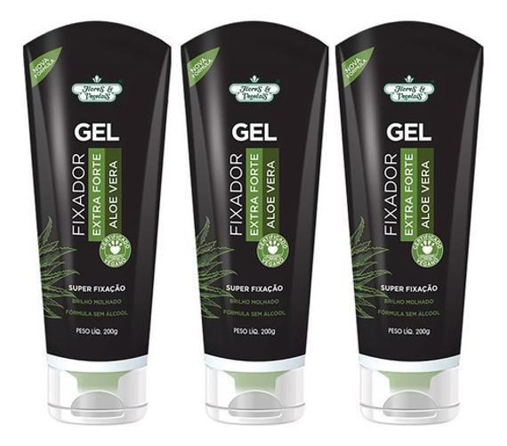 Imagem de Kit 3X Gel Fixador Extra Forte Flores E Vegetais 200G