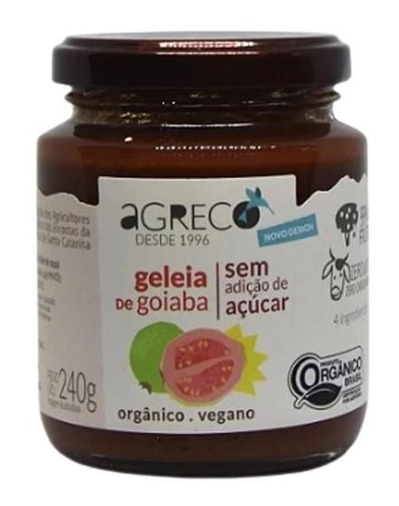 Imagem de Kit 3X: Geleia De Goiaba Orgânica Sem Açúcar Agreco 240G