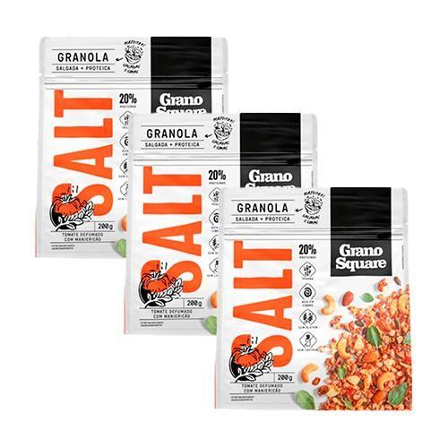 Imagem de Kit 3X: Granola Salt Tomate com Manjericão Sem Glúten GranoSquare 200g