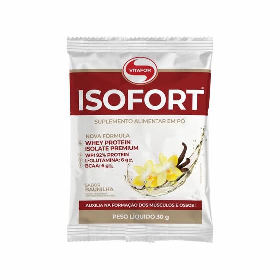 Imagem de Kit 3X: Isofort Whey Protein Isolado Baunilha Vitafor 30g