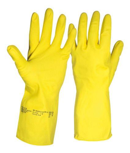 Imagem de Kit 3x Luvas Antiderrapante Borracha Resistente Multiuso Epi